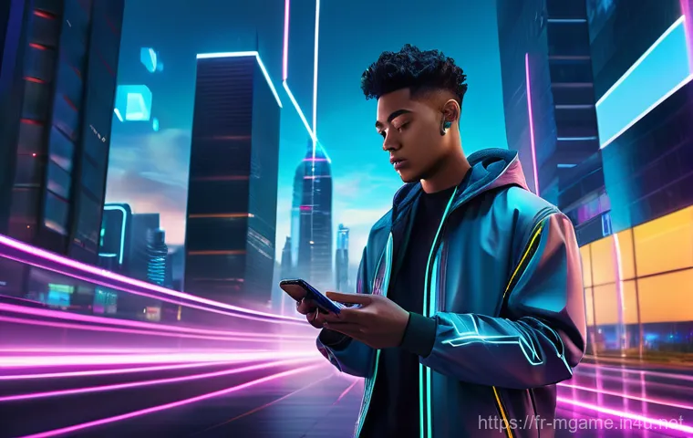 모바일게임 스트리밍 플랫폼 - **Prompt:** A young adult (18-25 years old, gender-neutral appearance) deeply absorbed in a mobile g... 모바일게임 스트리밍 플랫폼 - **Prompt:** A young adult (18-25 years old, gender-neutral appearance) deeply absorbed in a mobile g...