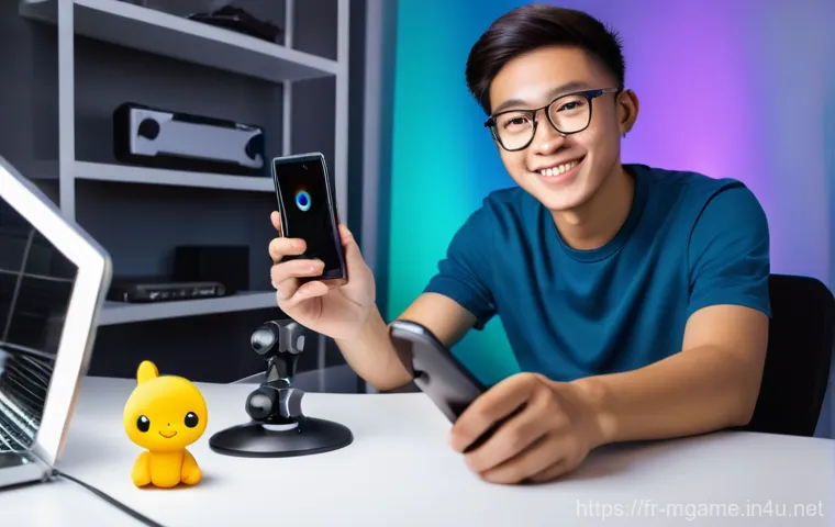 모바일게임 스트리밍 플랫폼 - **Prompt:** A dynamic, futuristic scene showcasing the power of 5G and cloud gaming on a mobile devi... 모바일게임 스트리밍 플랫폼 - **Prompt:** A dynamic, futuristic scene showcasing the power of 5G and cloud gaming on a mobile devi...